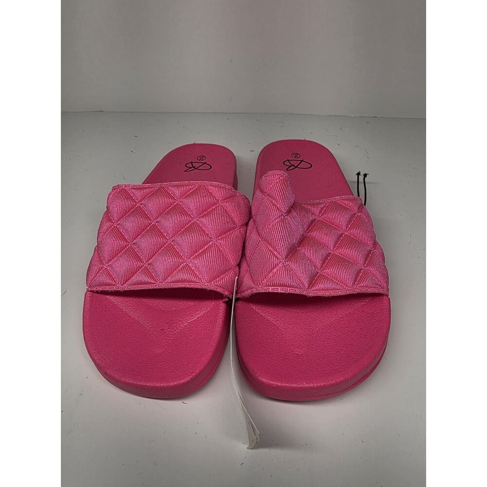 Bobbie Brooks Girls Sandals Slides Quilted Hot Pink Size M (13/1)